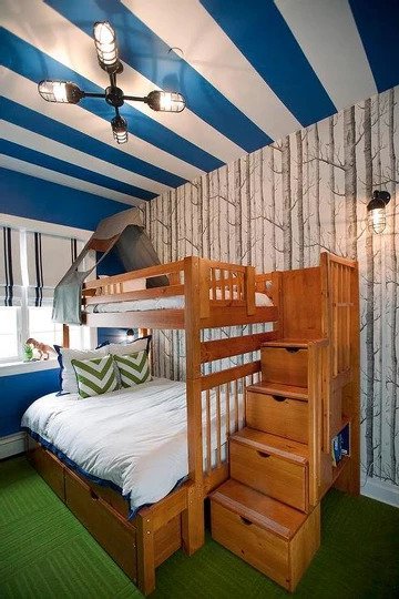 Kids Bunk Bed Design Idea With Storage
